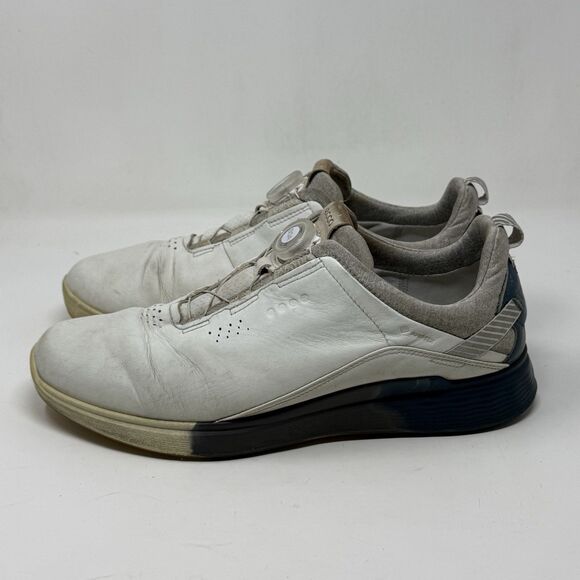 ECCO S Three GoreTex Golf Shoes Mens 10 - 10.5 EU 44 White Leather Spikeless main image 15